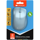 CANYON MW-11, 2.4 GHz Wireless mouse ,with 3 buttons, DPI 1200, Battery:AAA*2pcs ,Blue67*109*38mm 0.063kg