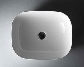 Vasque rectangulaire à poser sans trou JEY 49x39,5x15 cm