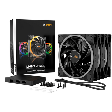 be quiet! LIGHT WINGS 140mm PWM high-speed Triple-Pack
