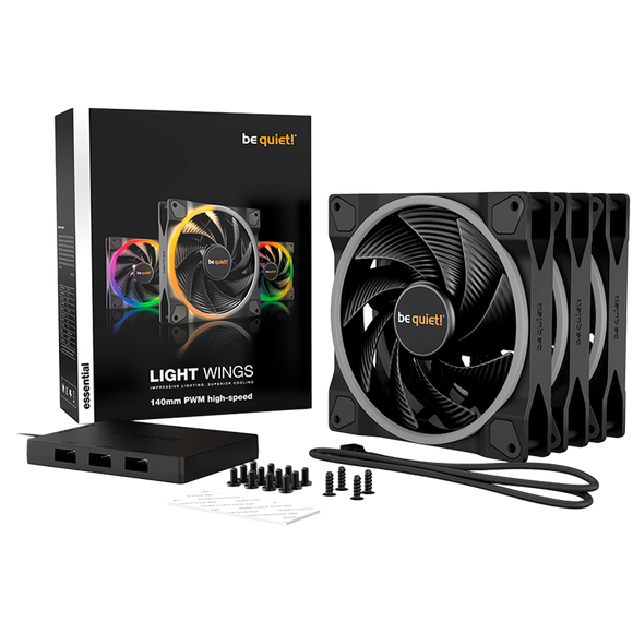 be quiet! LIGHT WINGS 140mm PWM high-speed Triple-Pack