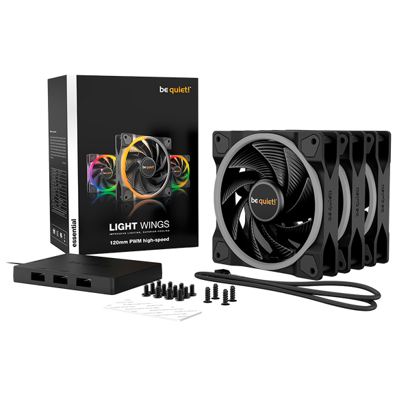 be quiet! LIGHT WINGS 120mm PWM high-speed Triple-Pack