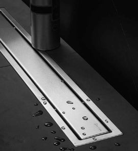 Caniveau de douche CONFLUO PREMIUM LINE en acier inoxydable