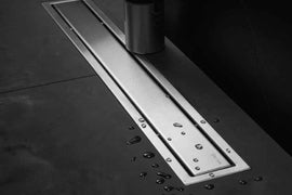 Caniveau de douche CONFLUO PREMIUM LINE en acier inoxydable