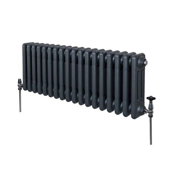 Radiateur Traditionnel à Triple Colonne – 300 x 832 mm – Gris Anthracite