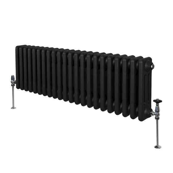 Radiateur Traditionnel à Triple Colonne – 300 x 1012 mm – Noir