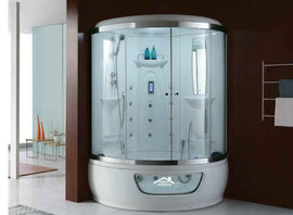 Cabine de douche complète angulaire hydromassante ELENA 150x150 cm x 220 cm
