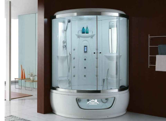Cabine de douche complète angulaire hydromassante ELENA 150x150 cm x 220 cm