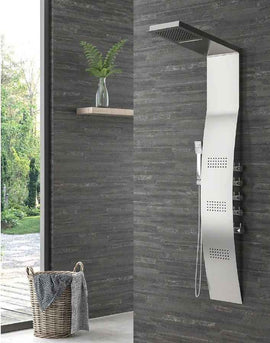 Colonne de douche hydromassante LEONORA en acier 150 cm
