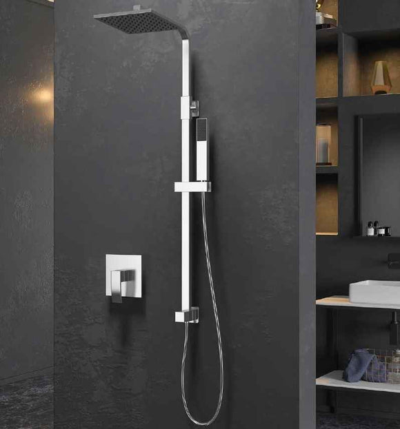 Set de douche mural chromé KATIA avec douchette