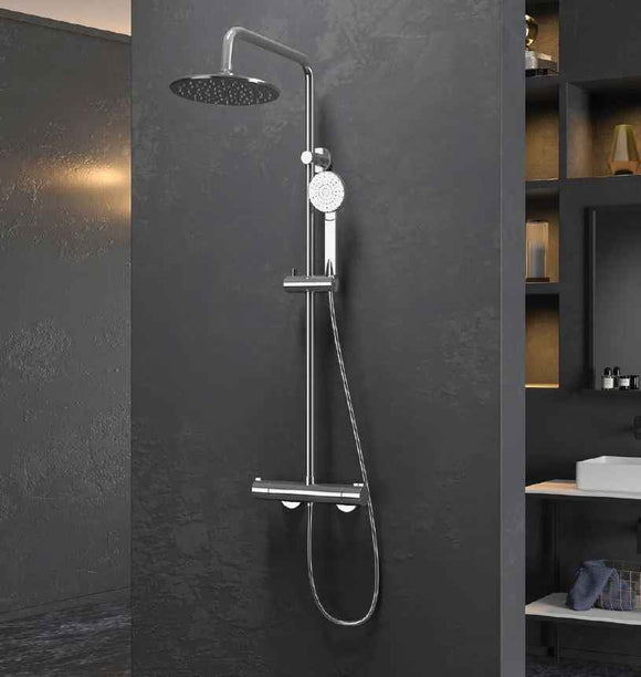 Colonne de douche thermostatique MAFANA avec douchette en inoxydable 105 cm