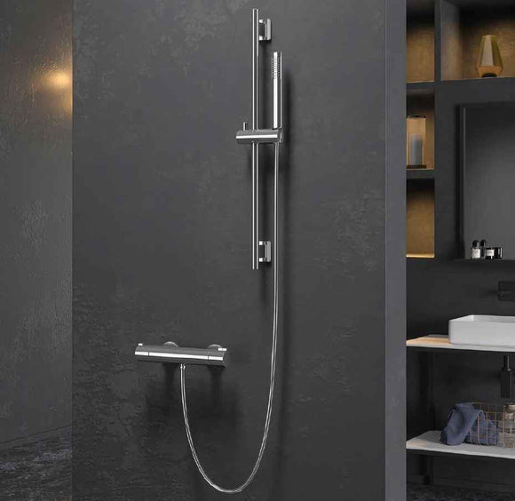 Ensemble de douche thermostatique SASA en inox 70 cm