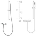 Ensemble de douche thermostatique SASA en inox 70 cm