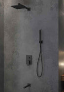 Ensemble de douche à encastrer DELOS NERO avec douchette en laiton noir