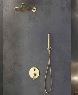 Ensemble de douche doré à encastrer ARTEMIS avec douchette 210cm