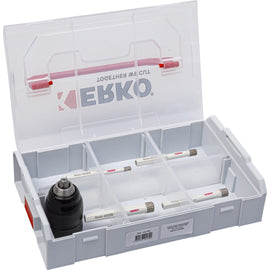 Foret diamant dry-system cof 4pcs + mandrin meuleuse