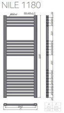 Radiateur sèche-serviette design vertical NILE 45x118 cm