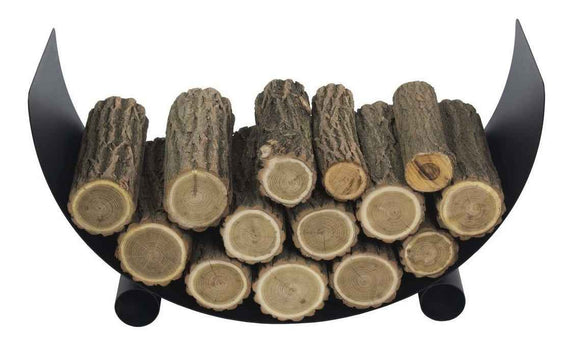 Porte bûches demi-lune TURYN en acier noir