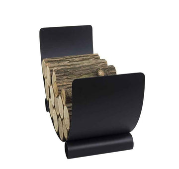 Porte bûches demi-lune TURYN en acier noir