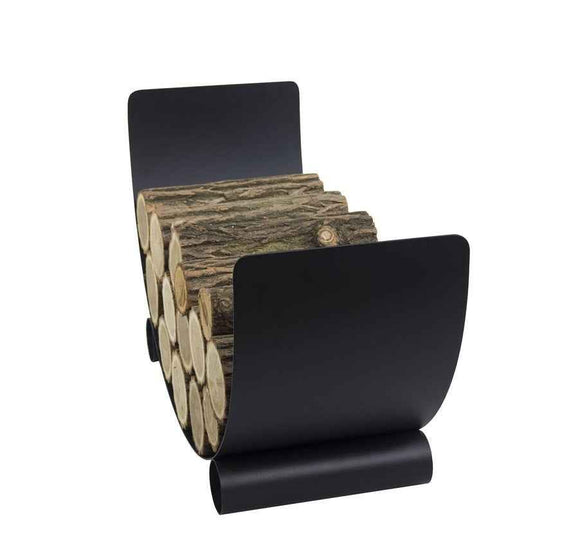 Porte bûches demi-lune TURYN en acier noir