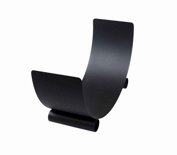 Porte bûches demi-lune TURYN en acier noir