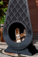 Cheminée d’extérieur en acier ANKARA 50x33x108cm