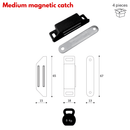 Chiusure Magnetiche Per Mobili - Tre Misure (4 pezzi)