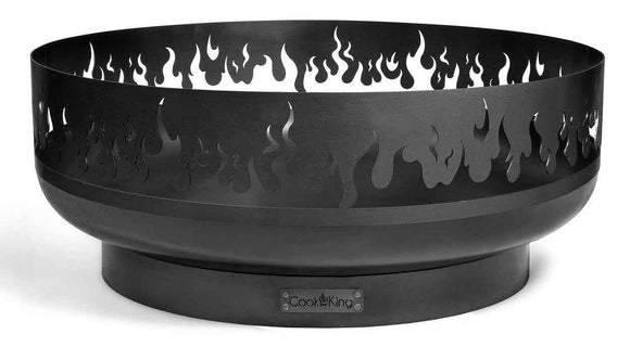 Brasero de jardin FIRE décor feu en acier 80 cm