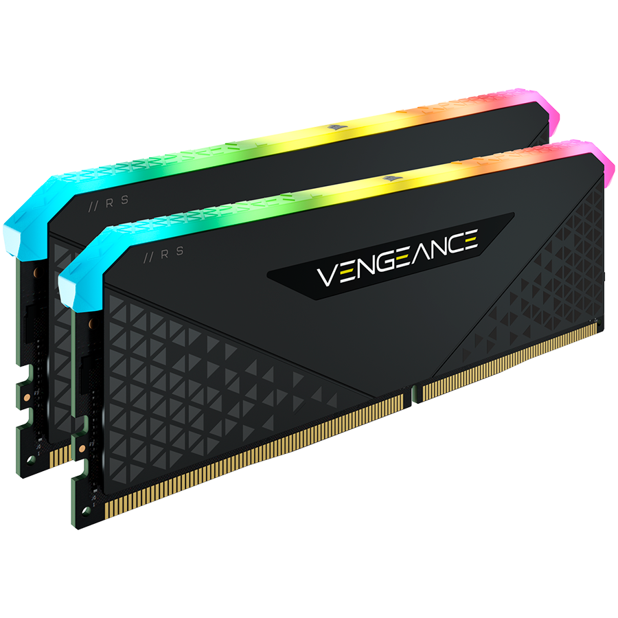 Corsair ddr4 3600 mhz 32 go 2 x 16 go dimm sans tampon 18-22-22-42 xmp 2.0 dissipateur thermique vengeance rgb rs led rgb 135 v pour amd ryzen et intel xmp