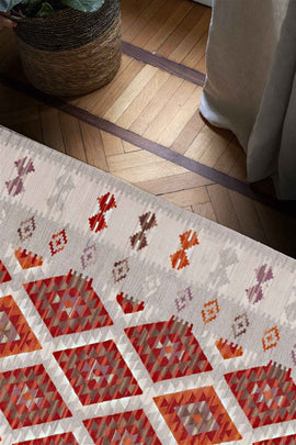Tapis kilim orient tissé main en laine ZAGRA