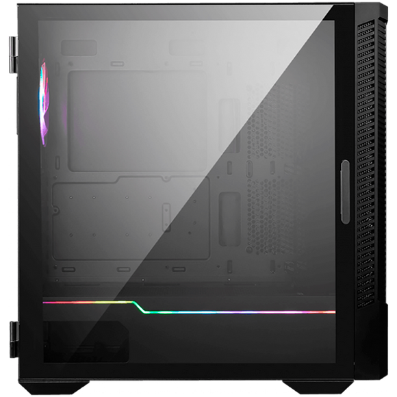 MSI MPG VELOX 100P AIRFLOW Mid Tower Gaming Computer Case 'Black, 3x 120mm Fan + 1x 120mm ARGB Fan, ARGB light strip, USB Type-C, 1x Tempered Glass, Center, E-ATX, ATX, mATX, mini-ITX'