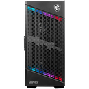 MSI MPG VELOX 100P AIRFLOW Mid Tower Gaming Computer Case 'Black, 3x 120mm Fan + 1x 120mm ARGB Fan, ARGB light strip, USB Type-C, 1x Tempered Glass, Center, E-ATX, ATX, mATX, mini-ITX'