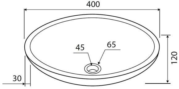 Vasque ronde ELENA GREY à poser 40 x12 cm en pierre
