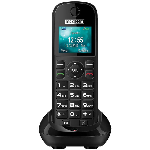 Téléphones maxcom mm35d fixe+gsm noir  mm35d noir  timbre vert 055 lei