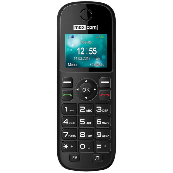 Téléphones maxcom mm35d fixe+gsm noir  mm35d noir  timbre vert 055 lei