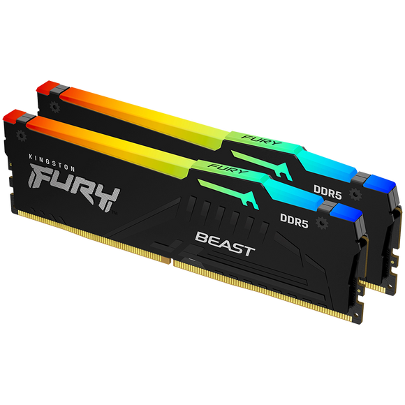 Pamięć DDR5 Fury Beast RGB 32GB(2*16GB)/5600 CL36 czarna EXPO