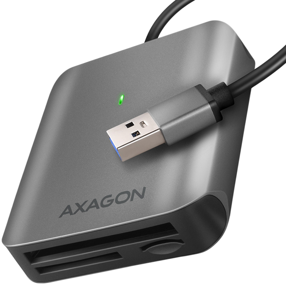 AXAGON Aluminum high-speed USB-A 3.2 Gen 1 memory card reader, 3 slots | CRE-S3