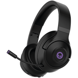 LORGAR Noah 701, gaming headset with microphone, 2.4GHz USB dongle + BT 5.1 Realtek 8763, battery 1000mAh, type-C charging cable 0.8m, audio cable 1.5m, size:195*185*80mm, 0.28kg. Black "LRG-GHS701" (timbru verde 0.8 lei)