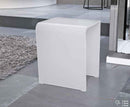Tabouret de douche blanc NOVELLINI en acrylique opalin