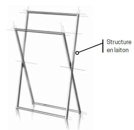 Porte-serviette sur pied NOVELLINI en laiton chromé repliable