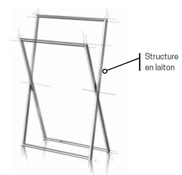 Porte-serviette sur pied NOVELLINI en laiton chromé repliable