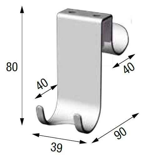 Raclette de douche NOVELLINI en laiton chromé et gomme