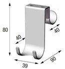 Raclette de douche NOVELLINI en laiton chromé et gomme