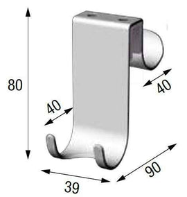 Raclette de douche NOVELLINI en laiton chromé et gomme