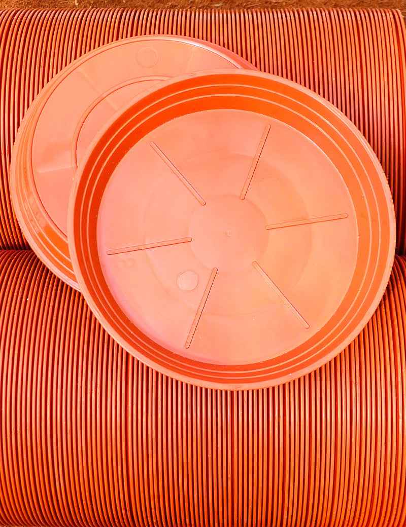 Soucoupe 16cm plastique - coloris terre cuite -