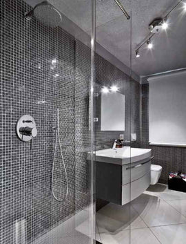 Mitigeur douche mural encastrable SEINA laiton chromé avec commutateur