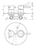 Mitigeur douche encastrable SEINA avec arrêt automatique laiton chromé