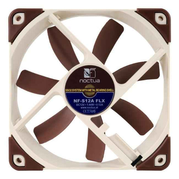 Noctua NF-S12A FLX Computer case Fan 12 cm Beige, Brown
