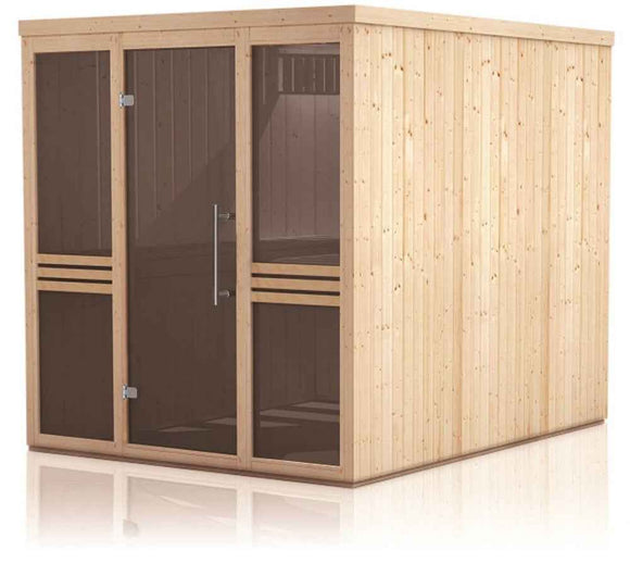 Cabine de Sauna finlandais PERHE 6 places 175x194 x H.199 cm
