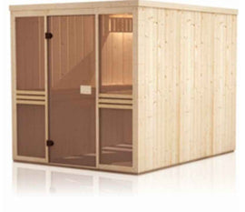 Cabine de Sauna finlandais PERHE 6 places 175x194 x H.199 cm