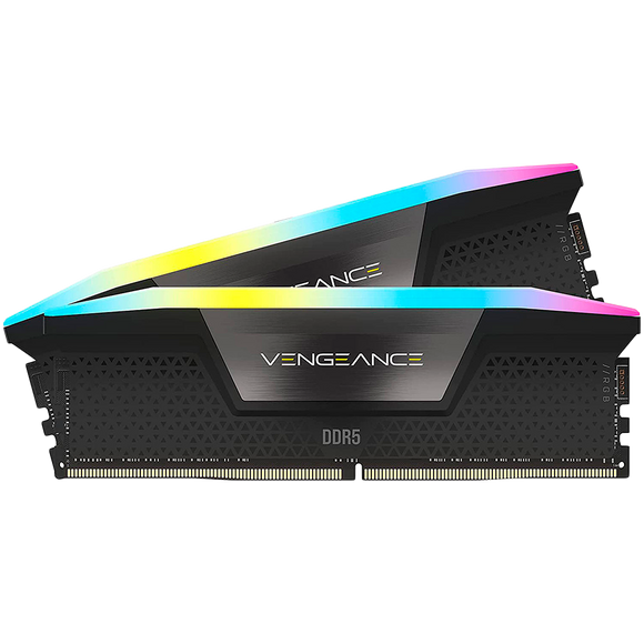 Carte mère corsair vengeance rgb 32 go 2 x 16 go dimm ddr5 6 400 mt/s sans tampon 32-40-40-84 pmic standard xmp 3.0 dissipateur thermique noir 14 v